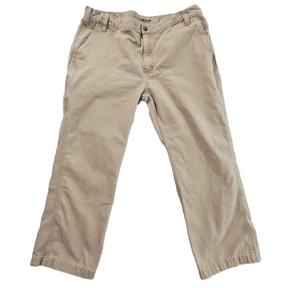 Carhartt Relaxed Fit Twill 5‎ Pocket Work Pant BN0095-M Khaki Chinos Men's 42x30